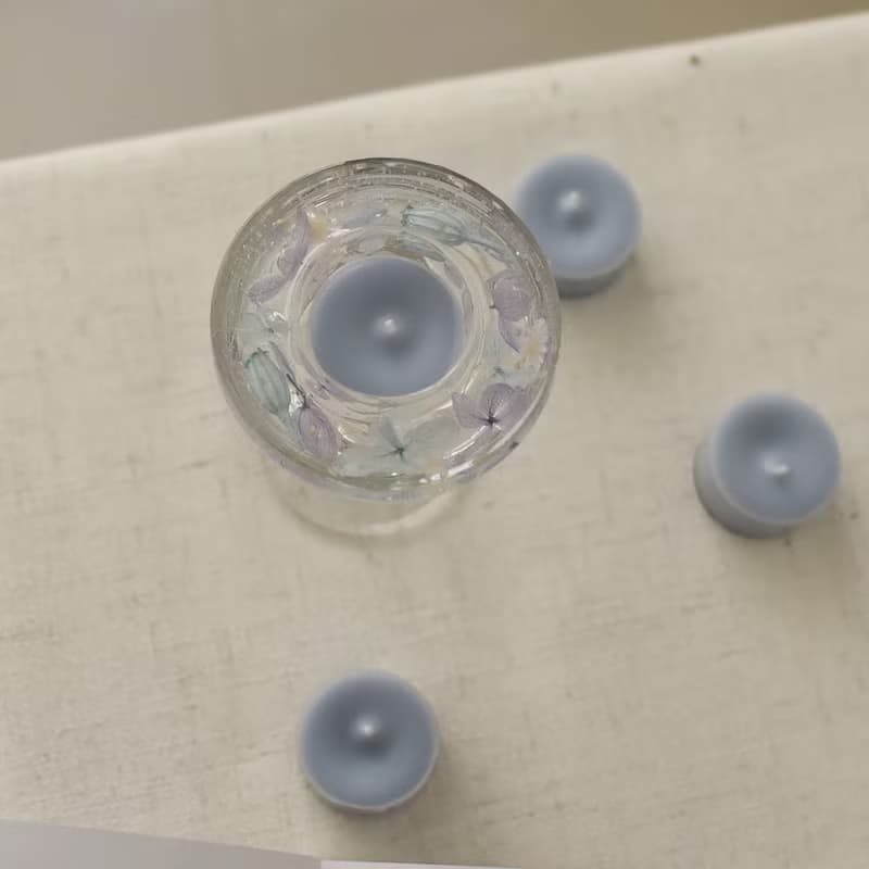 /高腳杯果凍燭台/香氛 蠟燭 儀式感 情人節 花 乾燥花 七夕 生日