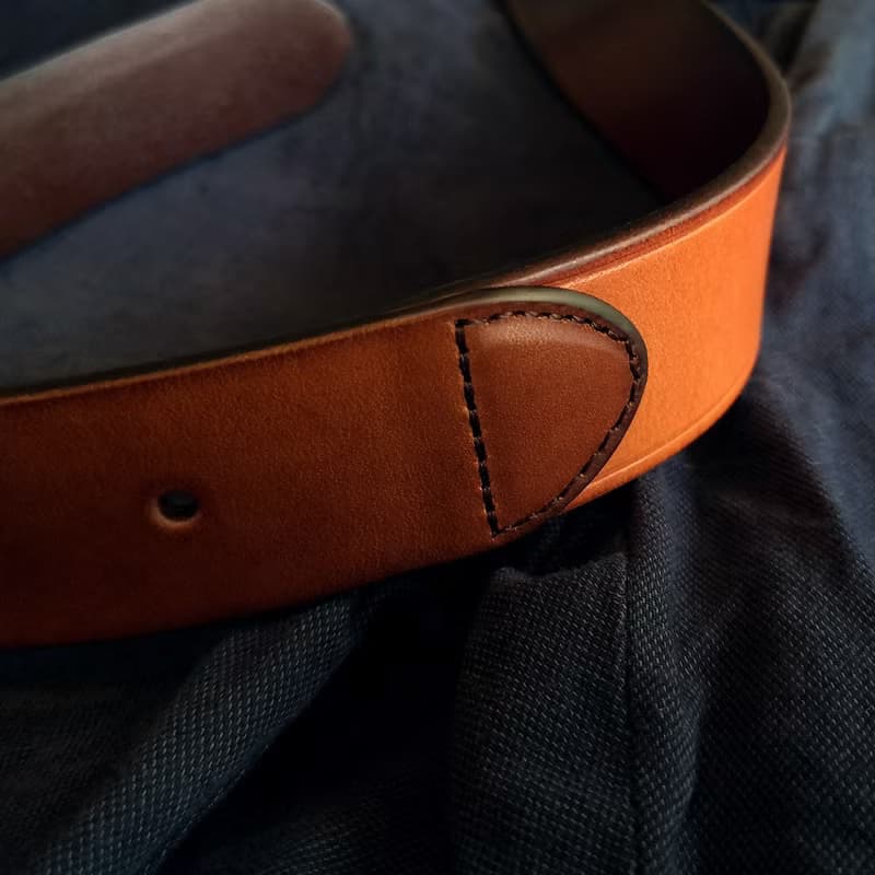 義大利植鞣牛皮帶 真皮腰帶 美式針扣男士休閑褲帶【可刻英文名】