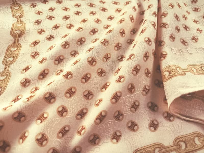 Celine Vintage Scarf Monogram Logo 23 x 22 inches 赛琳