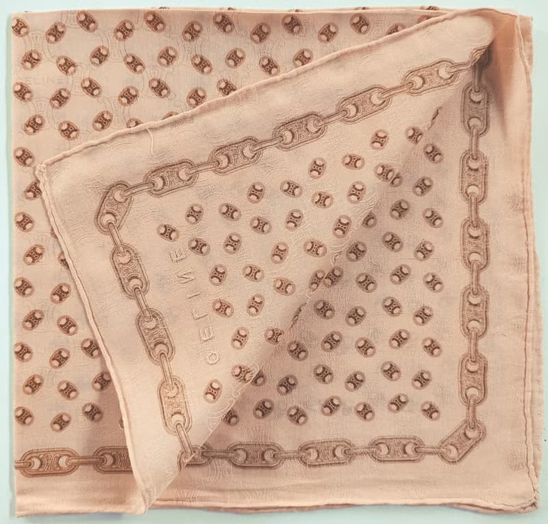 Celine Vintage Scarf Monogram Logo 23 x 22 inches 赛琳