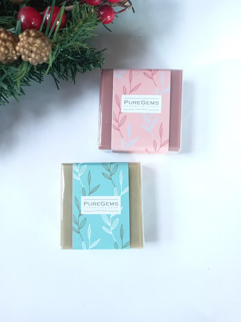 PUREGEMS。愛的季節。溫暖心意。手工皂禮盒。 2入組合