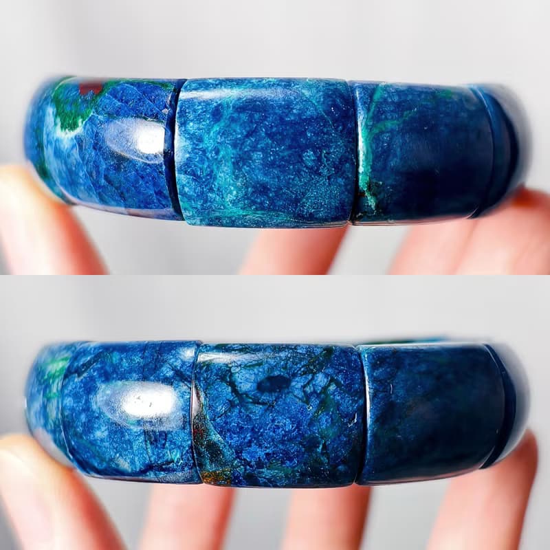 頂級鳳凰石 藍銅礦 松石 招財 收藏 鐲形手排 手鍊 單品 禮物