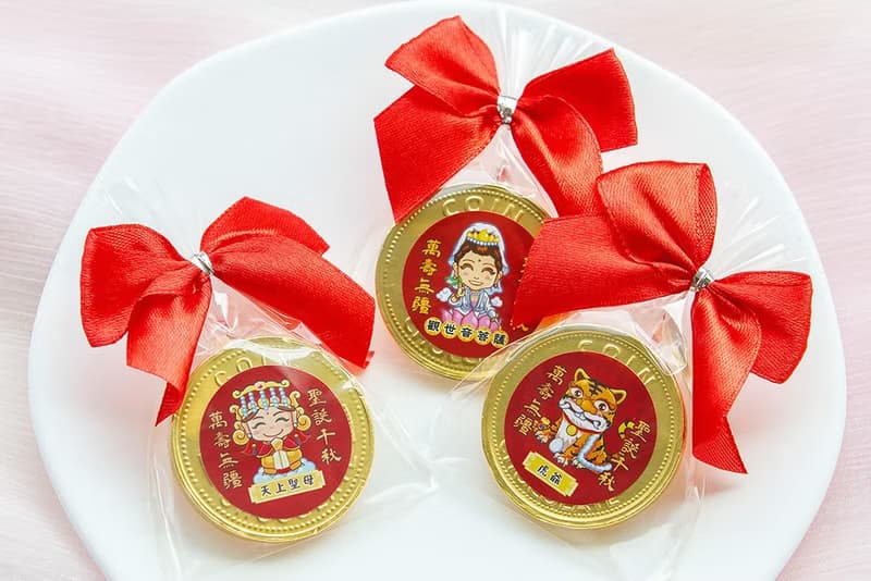 Q版神明祝壽 單包裝女王金幣巧克力 中壇元帥 媽祖 土地公 可愛