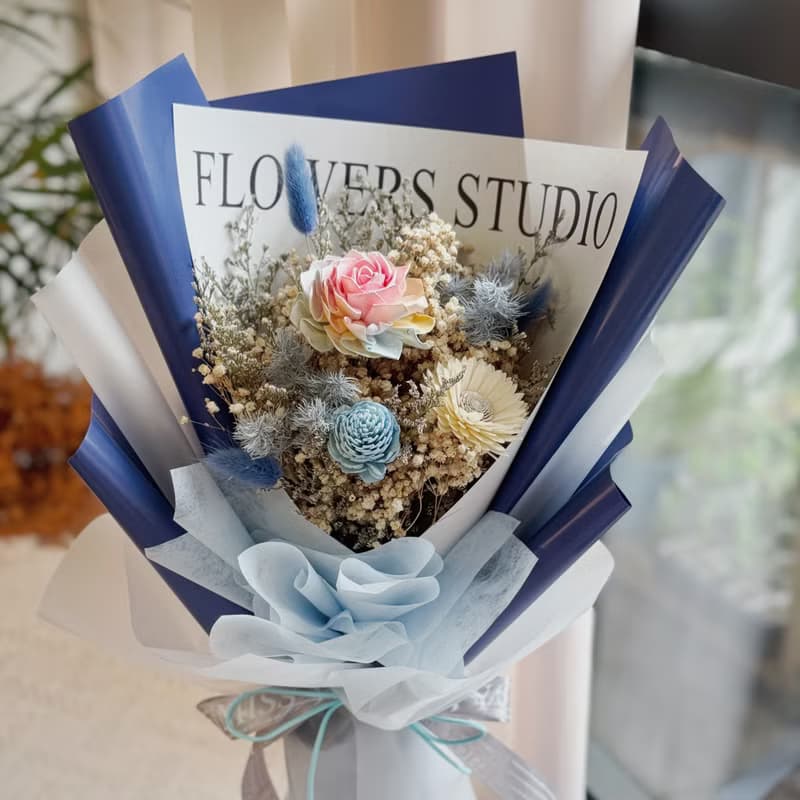 彩色索拉 乾燥花束. 情人節.七夕.父親節.節日送禮