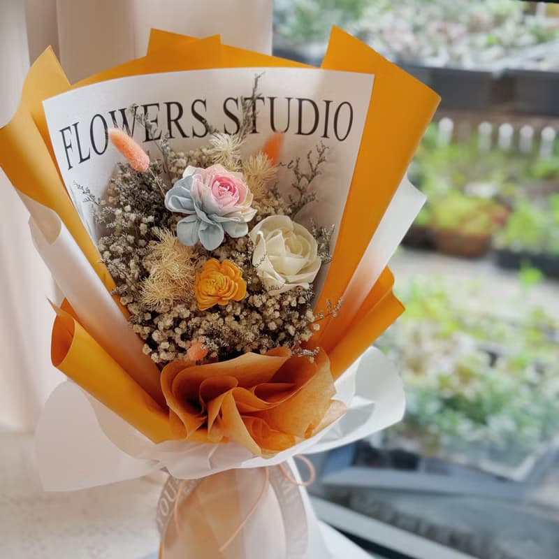 彩色索拉 乾燥花束. 情人節.七夕.父親節.節日送禮