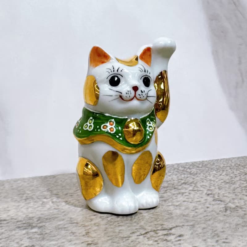 【金翠招福】日本九谷燒招財貓 | 金盛2.8號