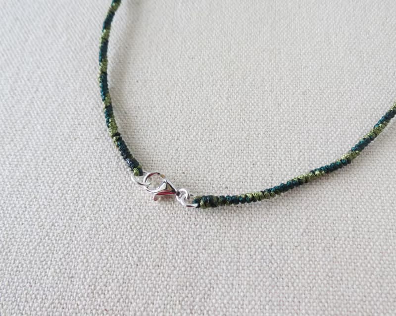 本命年【 歲歲平安】六字大明咒路路通翡翠絲光編織項鍊SA06開運