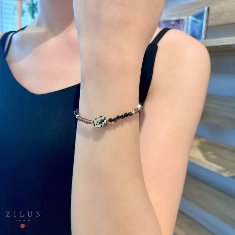 │輕奢│斑點石物語 • 天然石 • 寶石手鍊 • 14K注金 • 包金