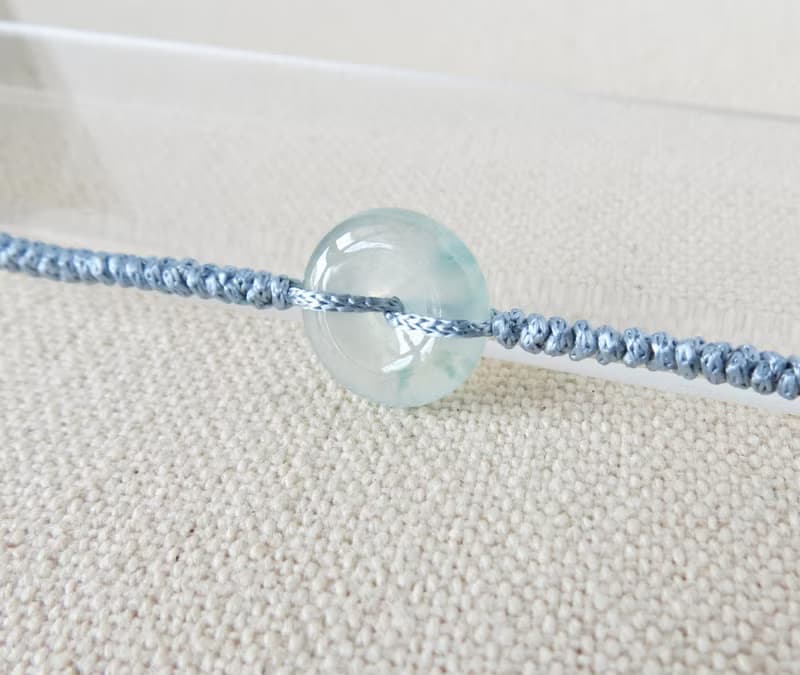 本命年【歲歲平安】冰飄花翡翠絲光編織手鍊*SW14*招財開運