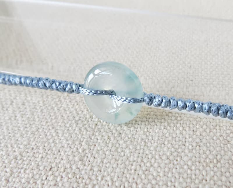 本命年【歲歲平安】冰飄花翡翠絲光編織手鍊*SW14*招財開運