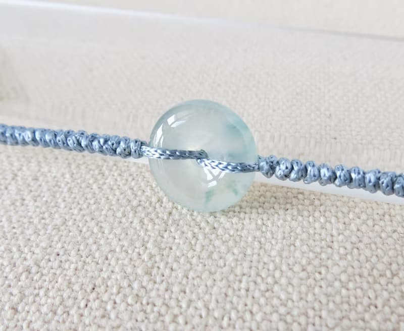 本命年【歲歲平安】冰飄花翡翠絲光編織手鍊*SW14*招財開運