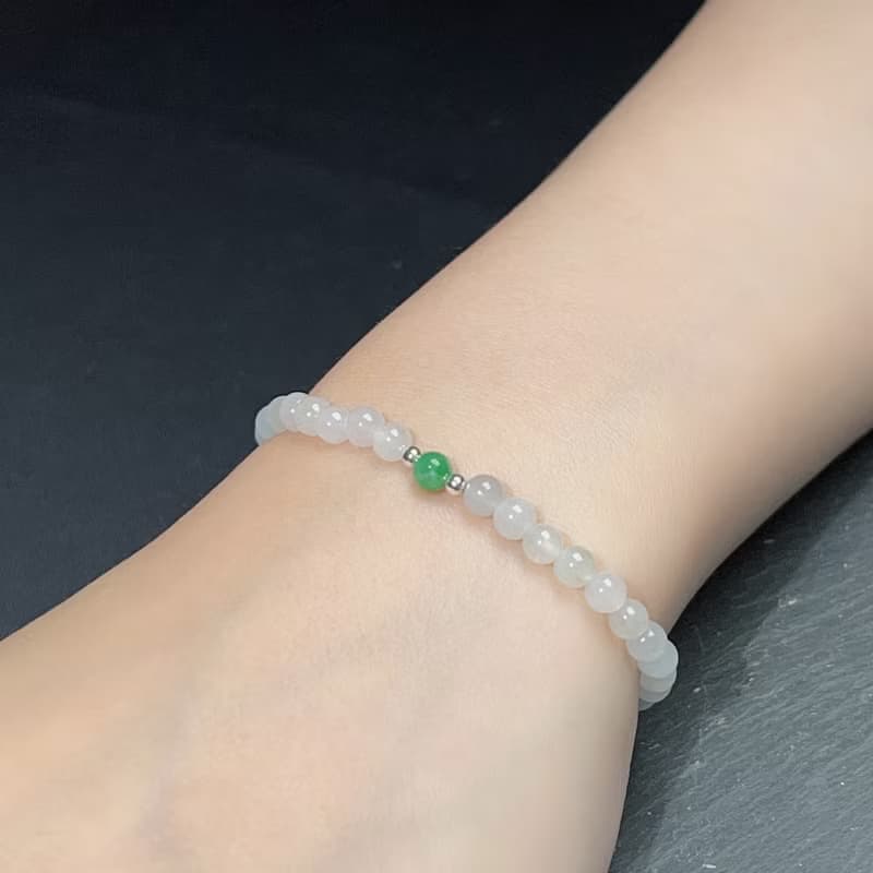 冰種翡翠手珠手鍊 | 天然緬甸玉A貨翡翠 | 送禮