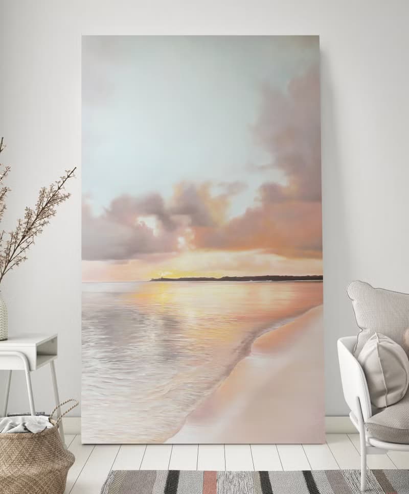 Warm Bedroom Painting| Marine Painting |Sunset and Ocean Painting| Pink Dreams