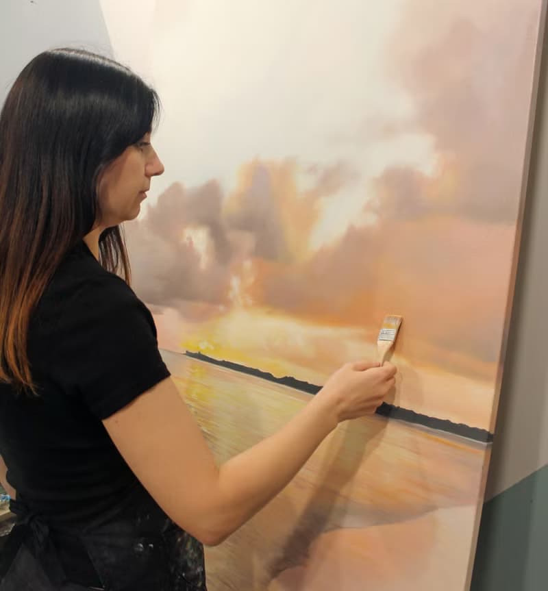 Warm Bedroom Painting| Marine Painting |Sunset and Ocean Painting| Pink Dreams