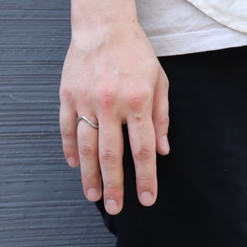 錫×銀環 線錘擊錫環變形