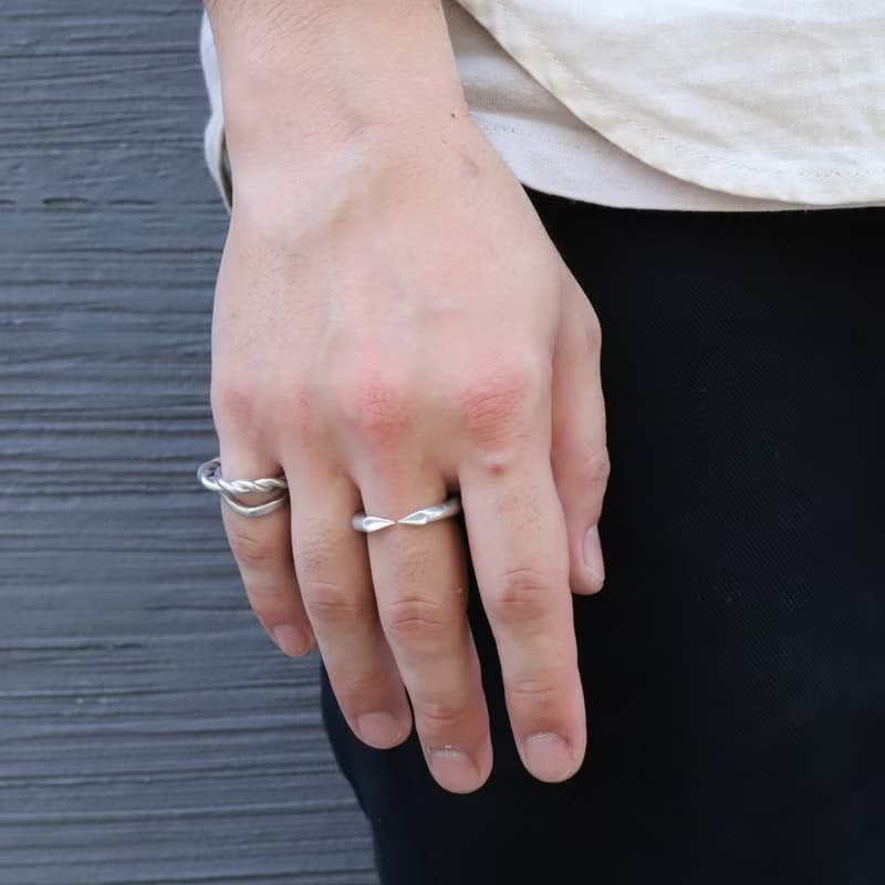 錫×銀環 線錘擊錫環變形