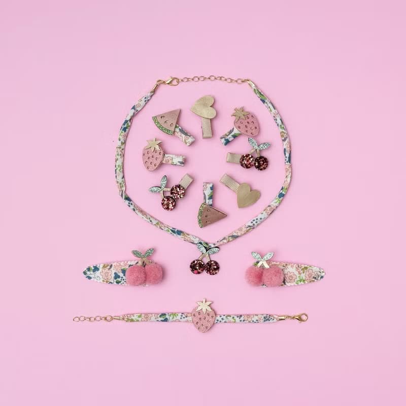 英國Mimi & Lula_SS25_春日花園_小櫻桃飾品3入組