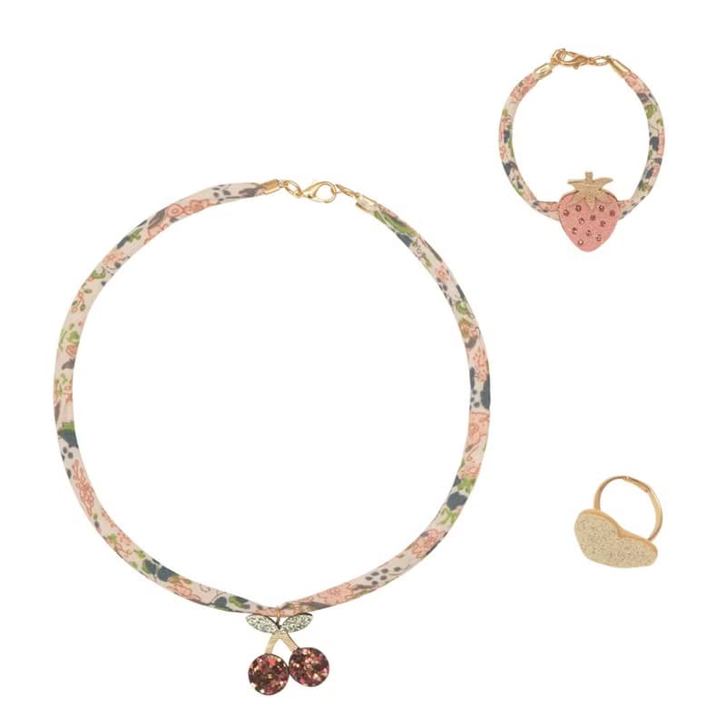 英國Mimi & Lula_SS25_春日花園_小櫻桃飾品3入組