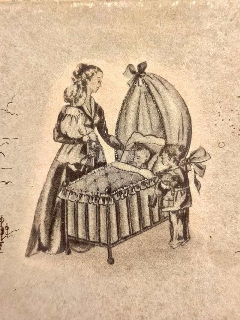 30667 罕見美麗的法國古董新生兒巧克力餅乾洗禮盒