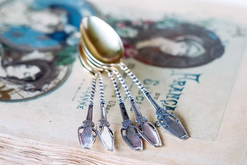 銀鍍金新藝術濃縮咖啡匙 - 西洋古董