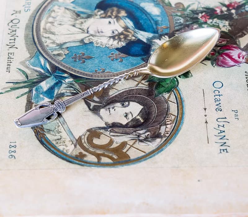 銀鍍金新藝術濃縮咖啡匙 - 西洋古董