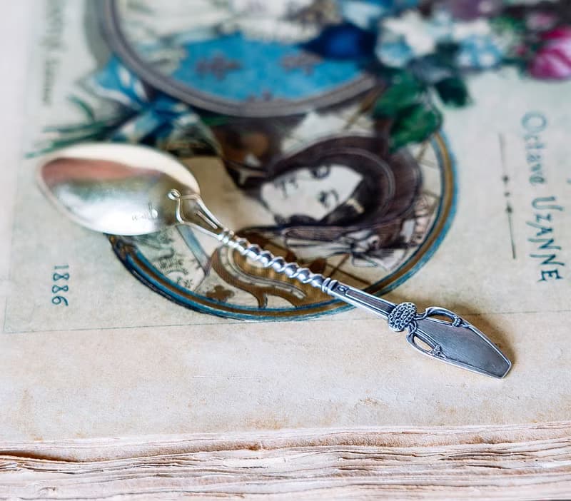 銀鍍金新藝術濃縮咖啡匙 - 西洋古董