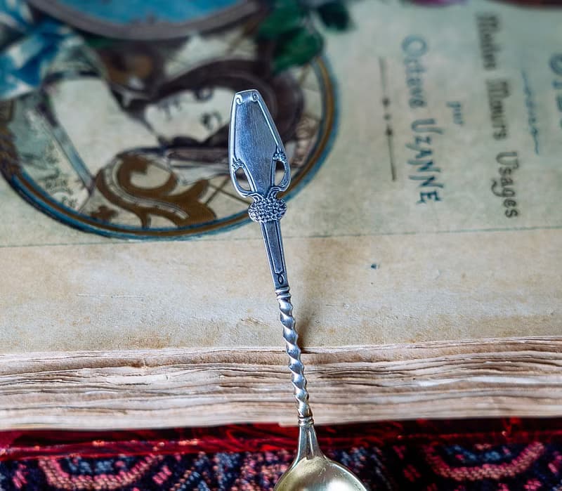 銀鍍金新藝術濃縮咖啡匙 - 西洋古董