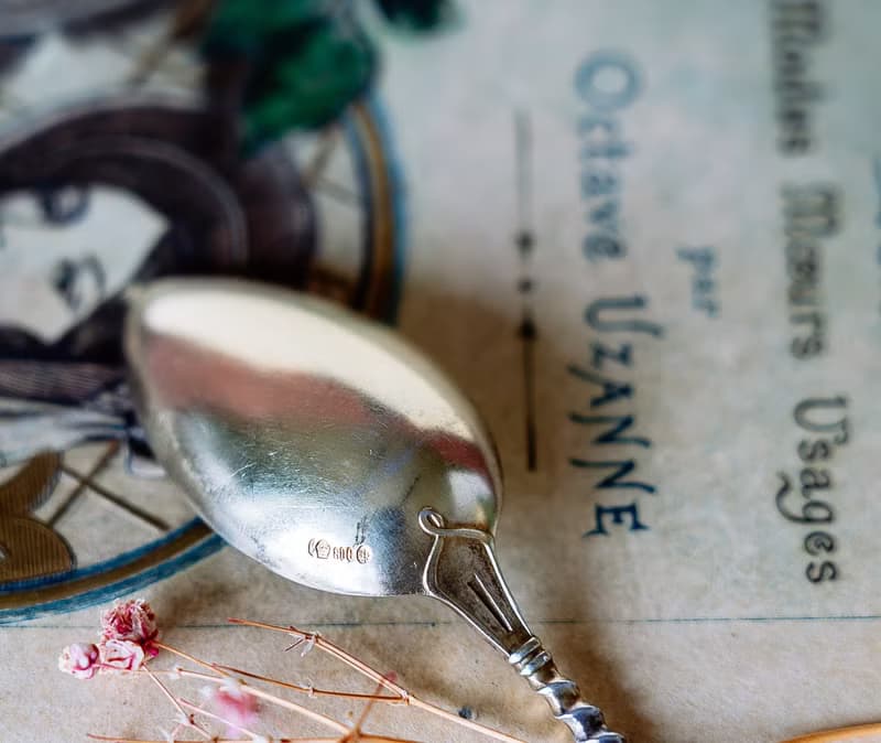 銀鍍金新藝術濃縮咖啡匙 - 西洋古董