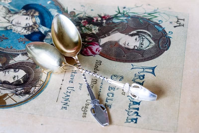 銀鍍金新藝術濃縮咖啡匙 - 西洋古董