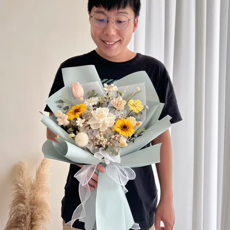 致青春 永生太陽花 畢業花束