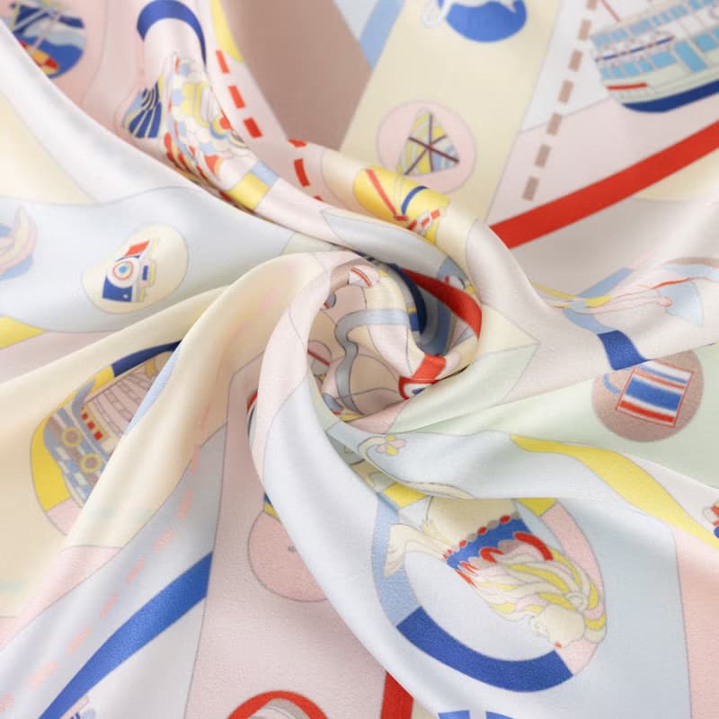 光輝年華大方巾絲巾90厘米 Jardin Des Fontaines