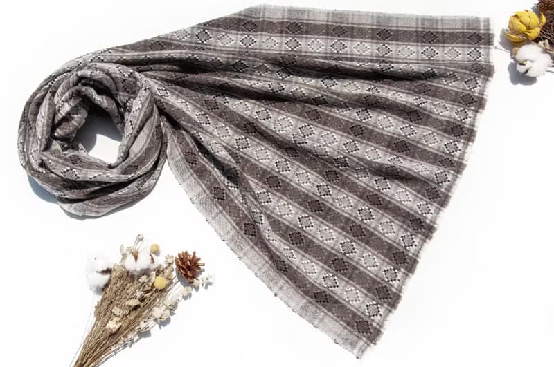厚款喀什米爾Cashmere 針織圍巾 純羊絨圍巾 羊毛披巾 手織蓋毯巾