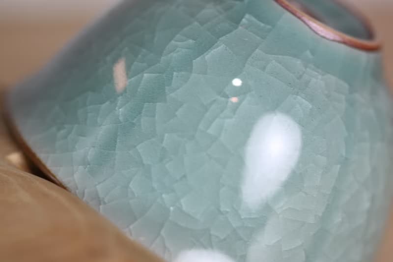 【送禮好物】80ml 哥窯 冰裂紋 葵口茶杯 鶯歌葉敏祥作品