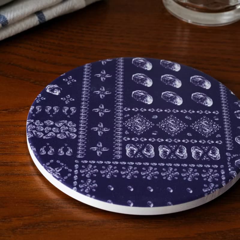 【錦源興】蚵仔陶瓷吸水杯墊 l 底部防滑 鶯歌陶瓷製 禮物 新居