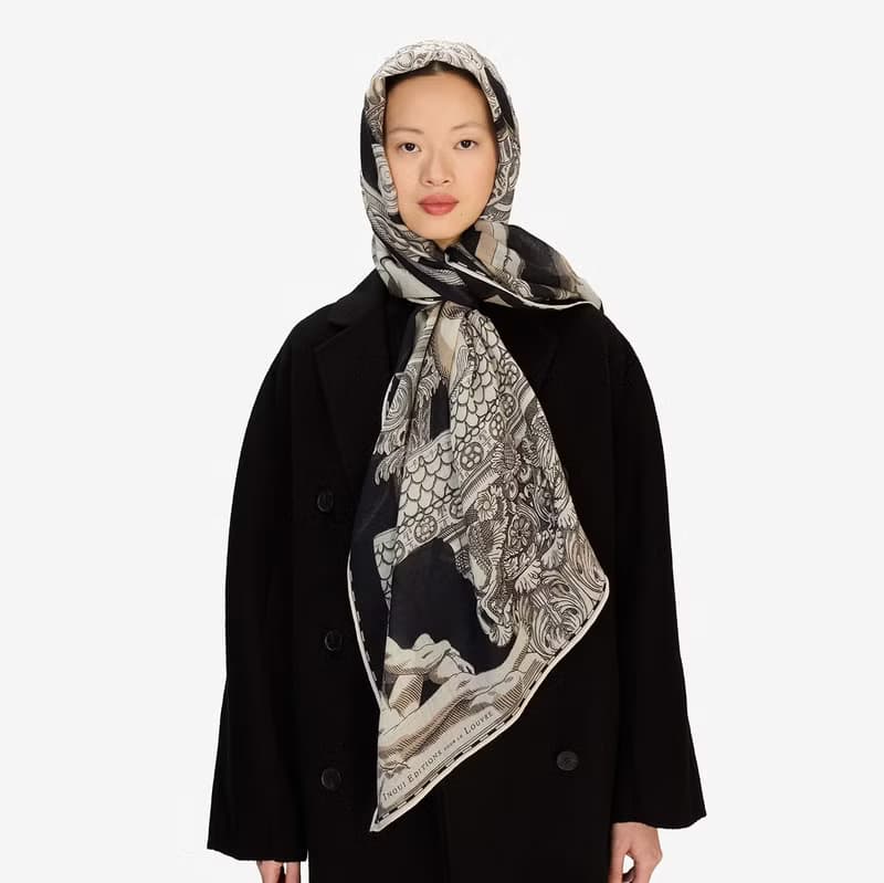 【INOUI EDITIONS】ARCHIVES 羊毛圍巾80 - 黑