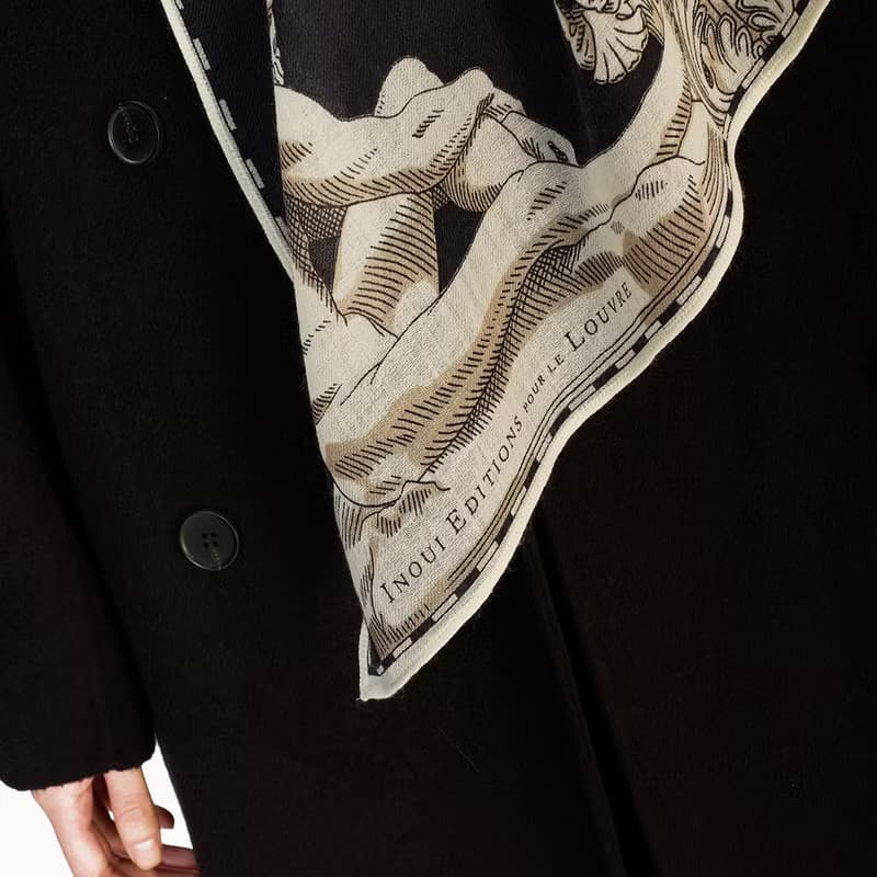 【INOUI EDITIONS】ARCHIVES 羊毛圍巾80 - 黑