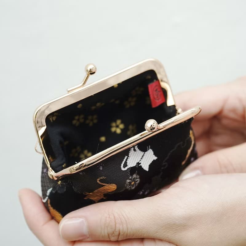 西陣織|金襴錦織小口金包-貓少爺|零錢包