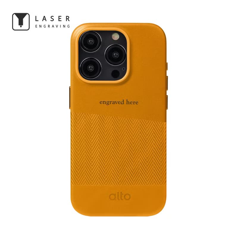 磁吸壓紋皮革手機殼 iPhone 16系列 — 海軍藍/礫石灰
