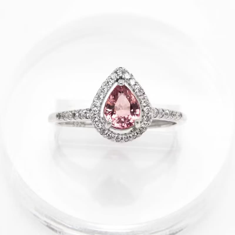 碧璽 10月生日石 夏天 純銀戒指