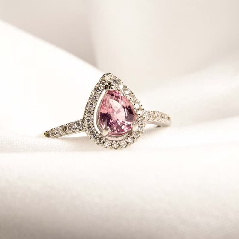 碧璽 10月生日石 夏天 純銀戒指