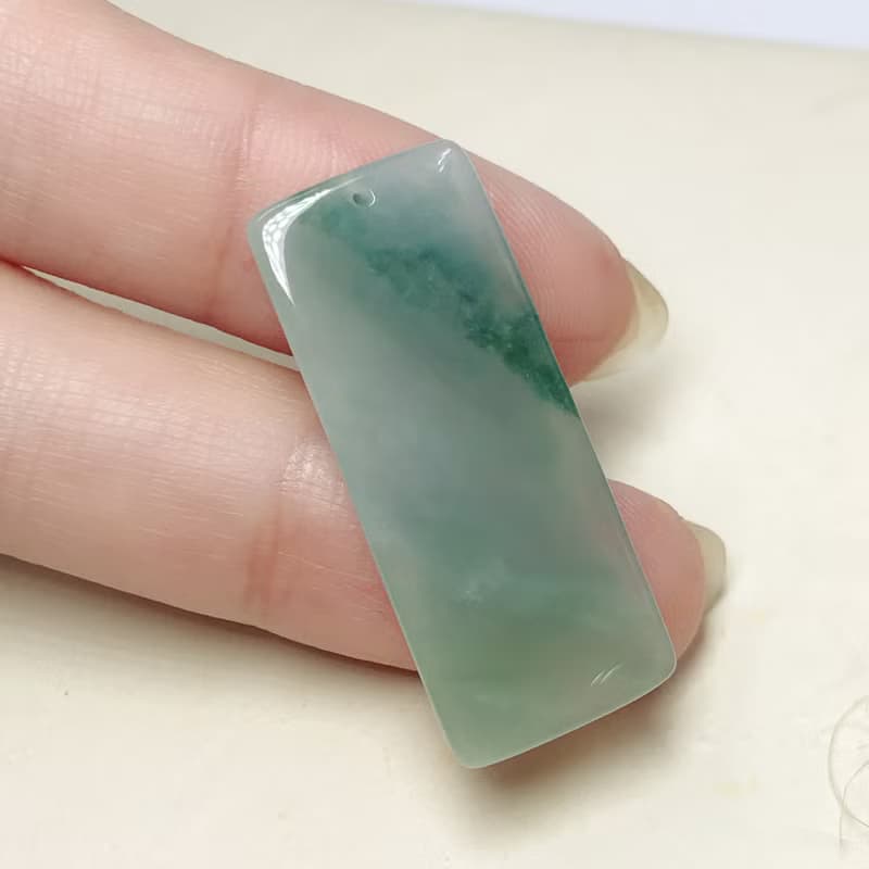 冰飄藍花翡翠古龍牌 | 天然緬甸A貨翡翠 | 送禮