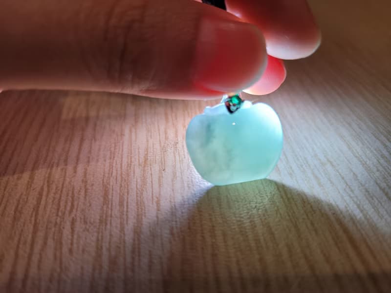 【親翠】天然翡翠 湖水藍大蘋果s925銀項鍊 包容款