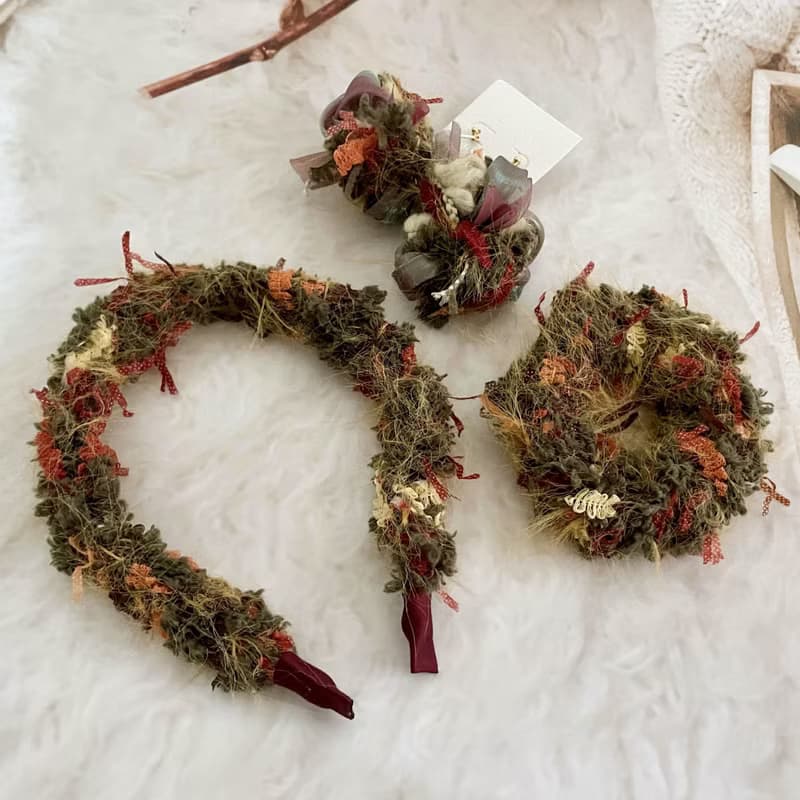 手工紗線耳環~毛球耳針 毛球 不銹鋼 醫療鋼 螺旋耳夾 毛線耳飾