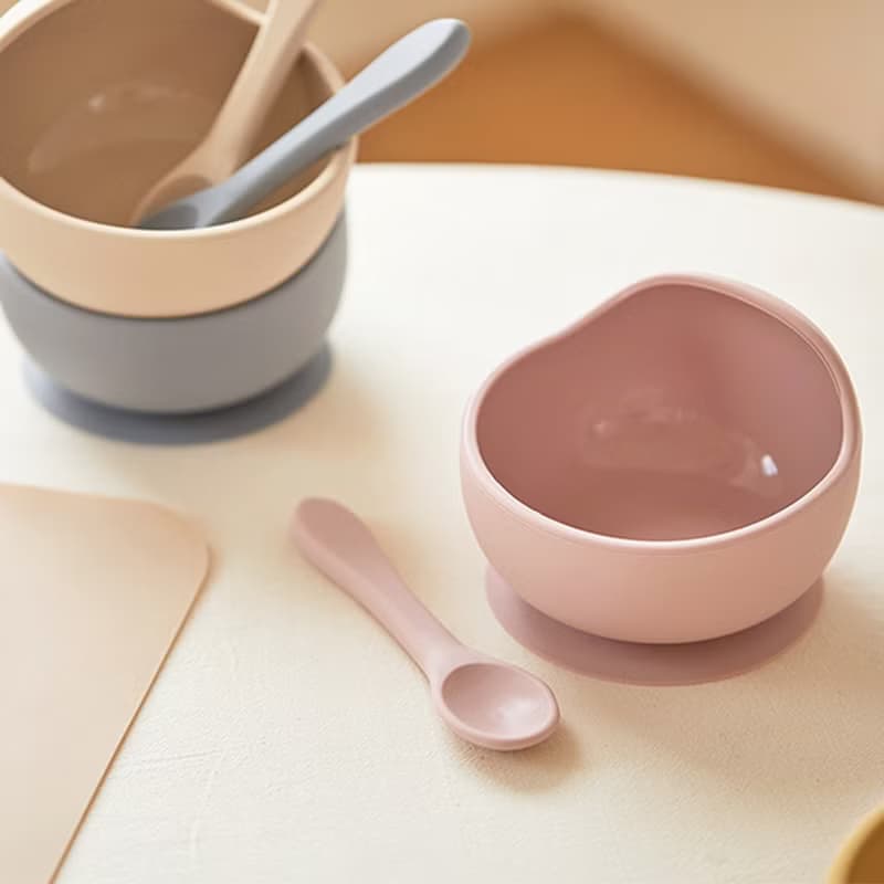 韓國兒童餐具-矽膠湯碗/匙組【現貨快速出貨 寶寶必備】