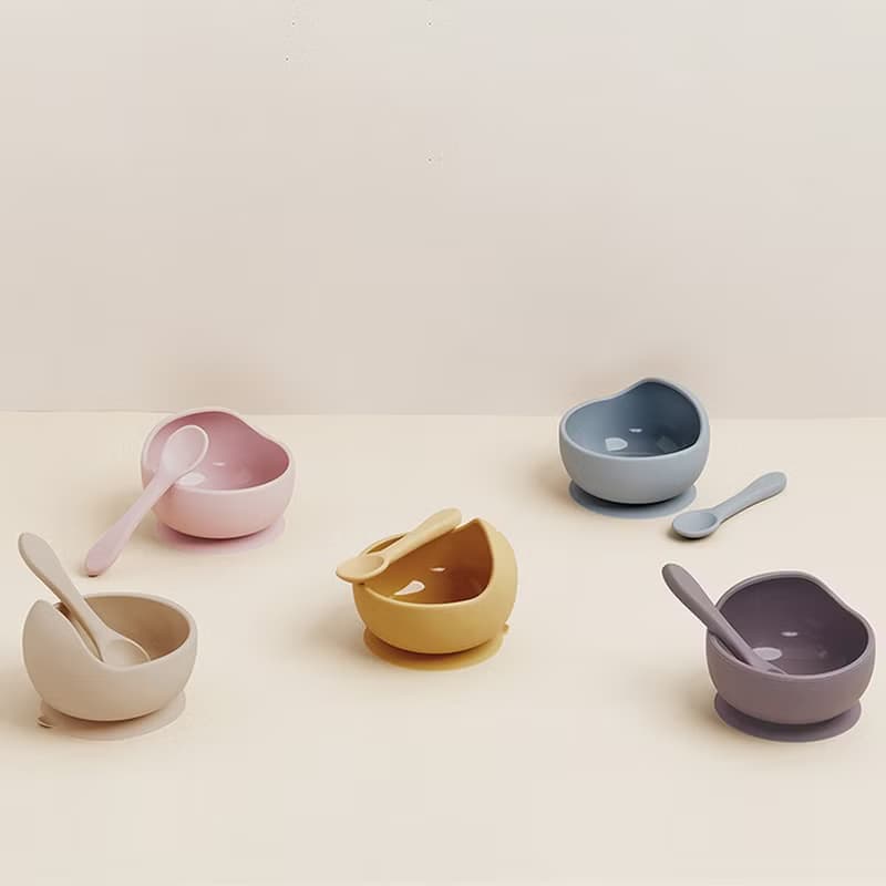 韓國兒童餐具-矽膠湯碗/匙組【現貨快速出貨 寶寶必備】