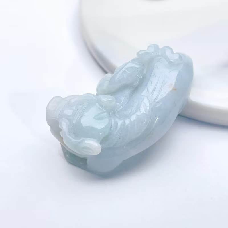 【招財神獸】冰糯翡翠貔貅吊飾 | 天然緬甸玉翡翠A貨