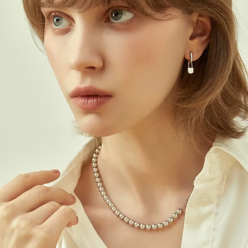 NCT, ENHYPEN PICK | PEARL BB GREY CHAIN NECKLACE