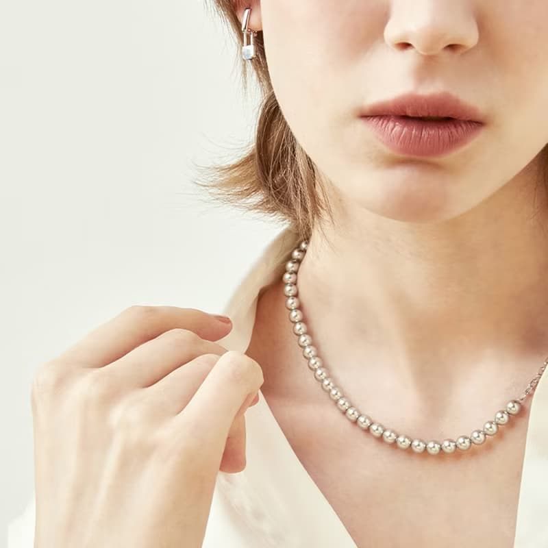 NCT, ENHYPEN PICK | PEARL BB GREY CHAIN NECKLACE