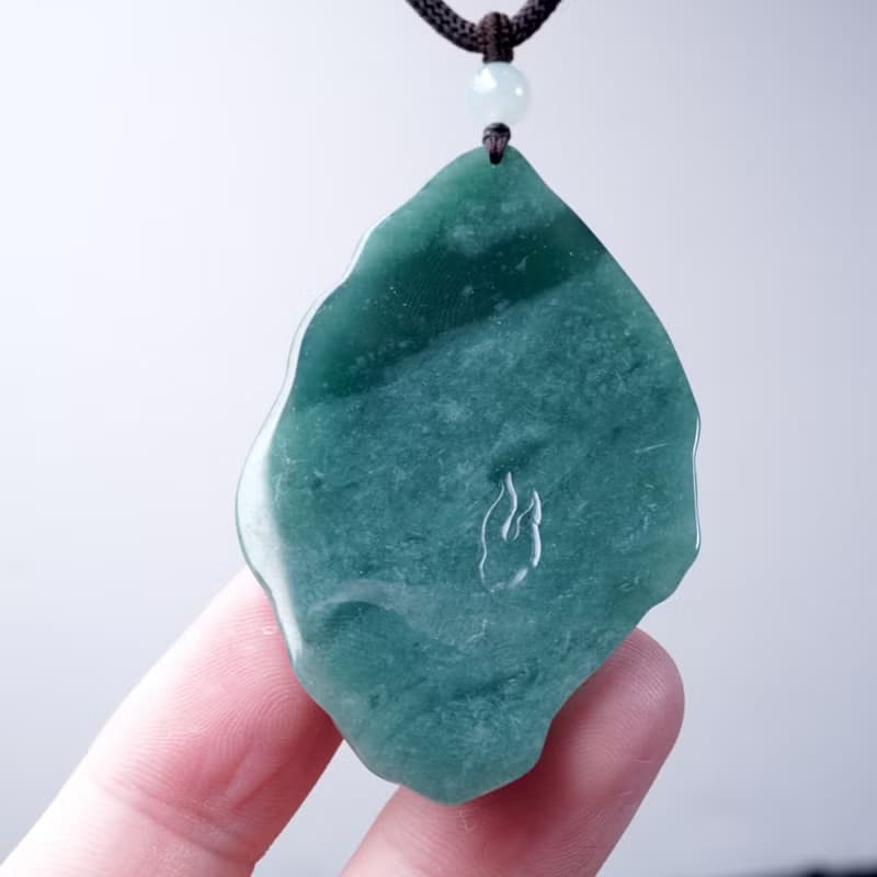 【龍行天下】藍水翡翠霸王龍牌項鍊 | 天然A貨翡翠 | 送禮