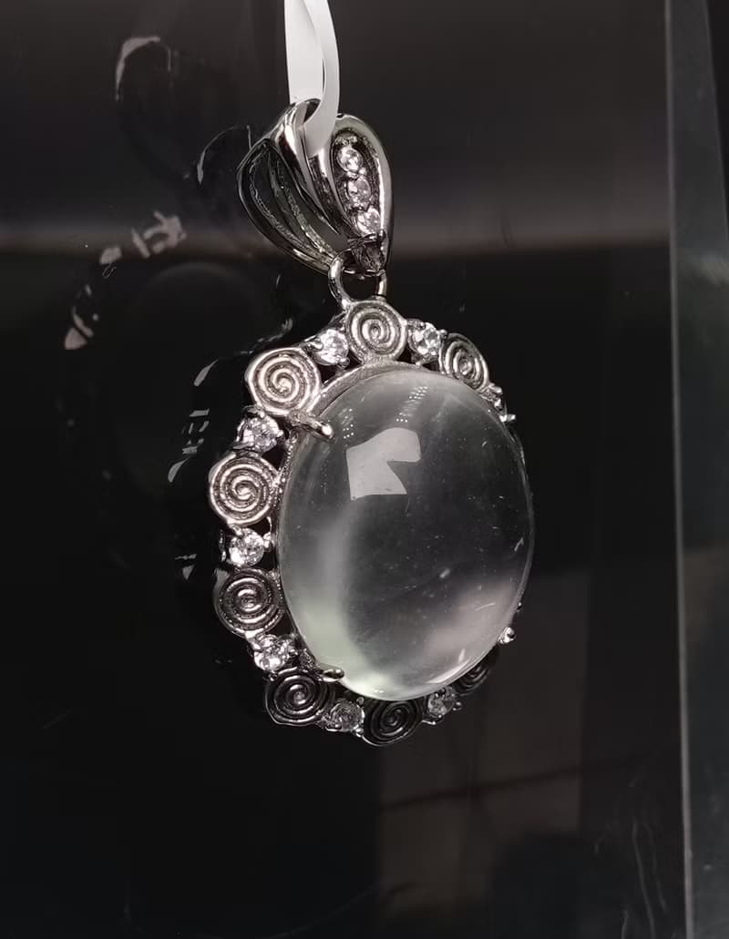 寶麗金珠寶-天然水沫子白鋼墜